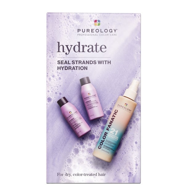 Pureology Pureology Hydrate Discovery Set for Dry Hair with Mini Shampoo and Conditioner 50ml with Color Fanatic Spray 200ml
