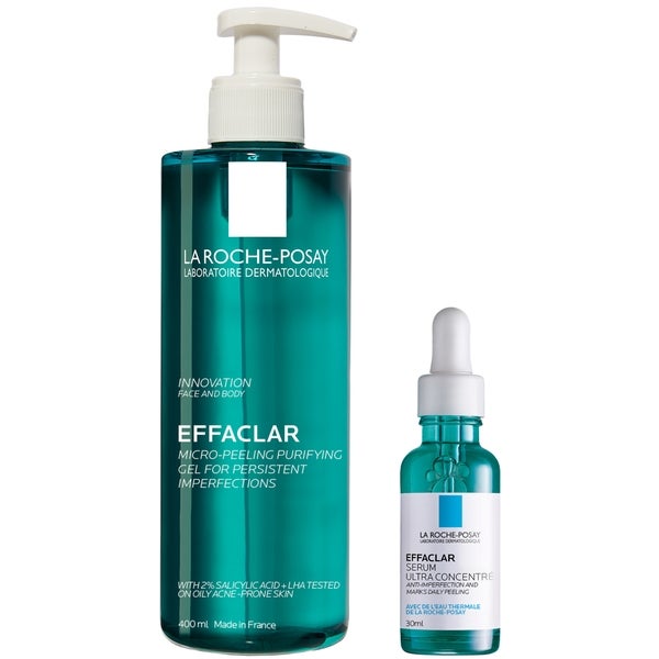 La Roche-Posay La Roche-Posay Breakout-Fighting Duo- High Strength: Effaclar Micro-Peeling Cleanser and Anti-Blemish Triple-Acid Serum