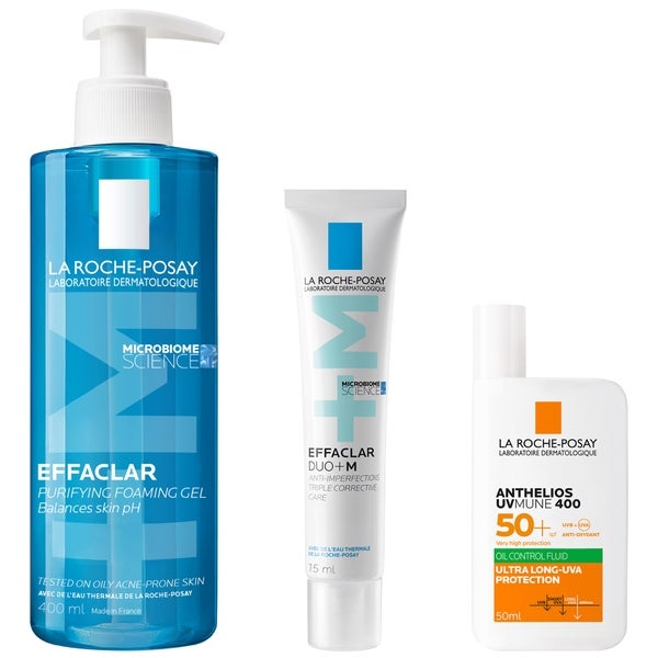 La Roche-Posay La Roche-Posay Breakout-Fighting Set- Medium Strength: Effaclar Cleanser Corrective Care and SPF50+