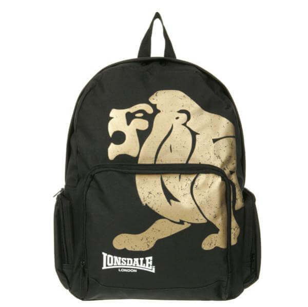 Lonsdale London backpack Black Blue logo Mens Accessories Zavvi US