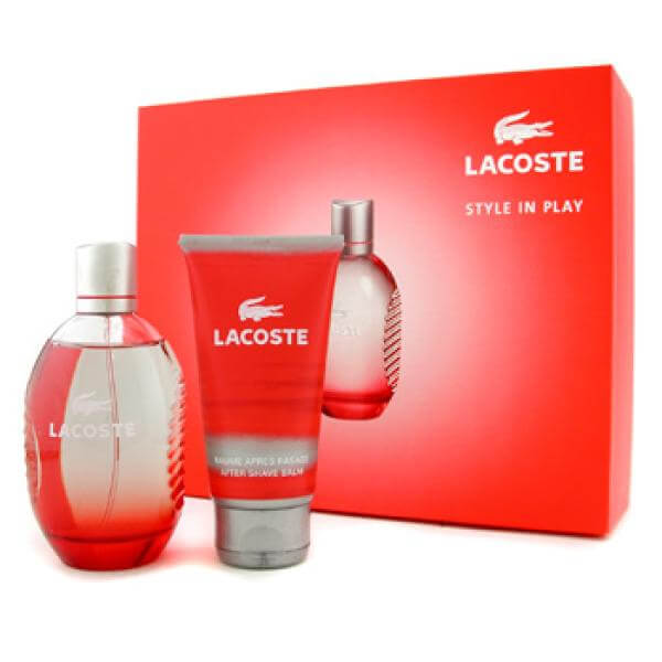 Lacoste Red Set (75ml de with After Shave Balm) Perfume - Zavvi US