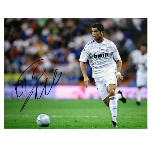 Cristiano Ronaldo Signed Real Madrid Photo In Action Sports Leisure Zavvi
