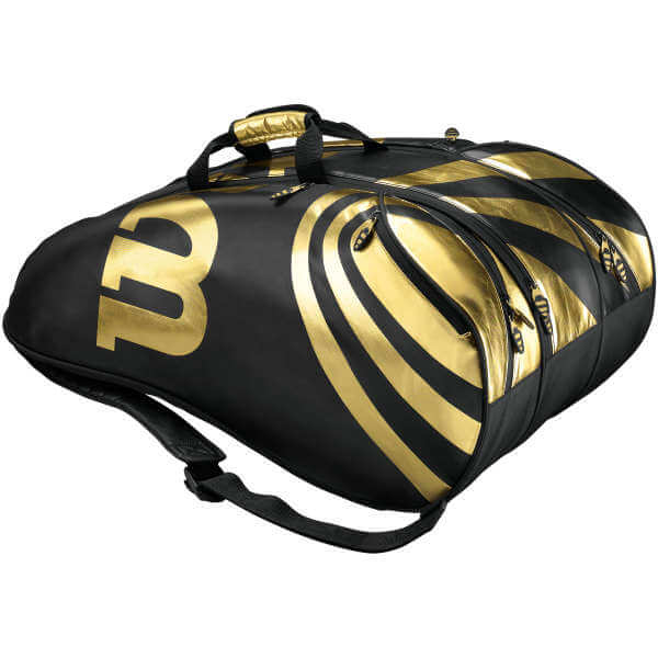 Wilson Super Six Tennis Bag Black Gold