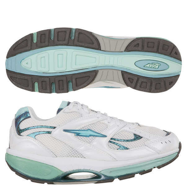 Avia Women s A9000W Athletic Shoes White Aqua Teal Sports Leisure Zavvi UK