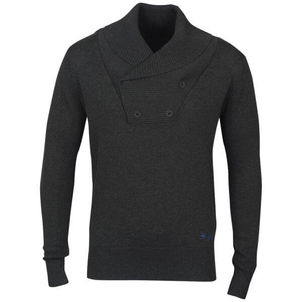 Crosshatch Men's Nareso Jumper Charcoal Marl Mens Clothing