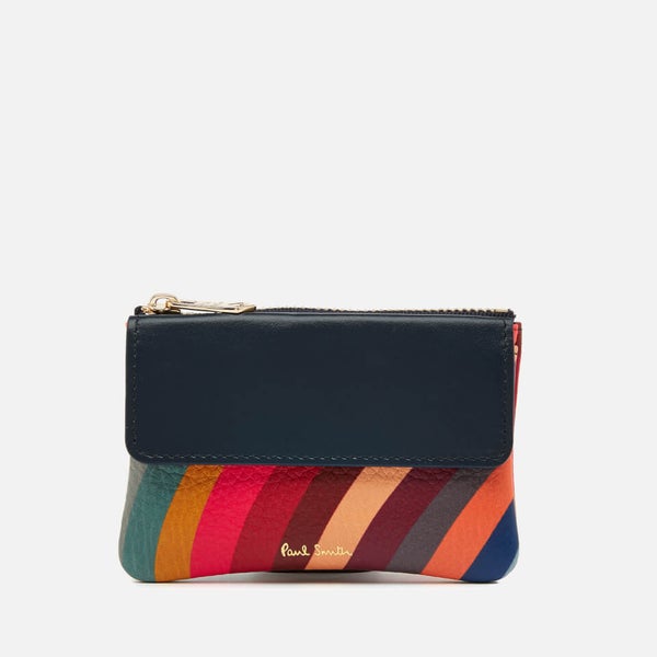 1447.PS Paul Smith WALLET ZIP POUCH　サイフ Ps By Paul Smith Black Leather 'sports Stripe' Zip Pouch