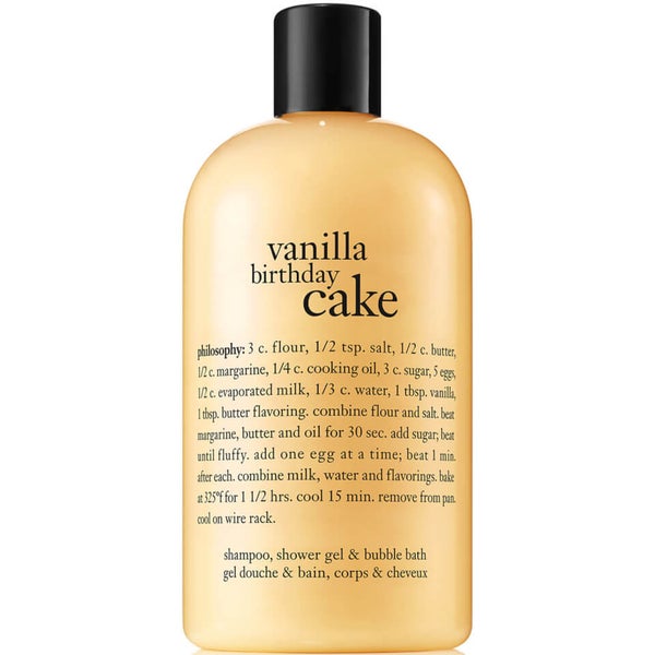 philosophy Vanilla Birthday Cake Shampoo, Bath and Shower Gel 480ml