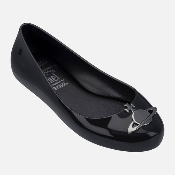 Mini Melissa for Vivienne Westwood Kids Space Love Ballet Flats Black Orb TheHut