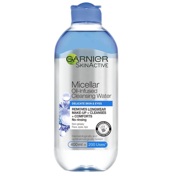 Garnier Micellar Water Facial Cleanser and Makeup Remover for Delicate Skin and Eyes 400ml