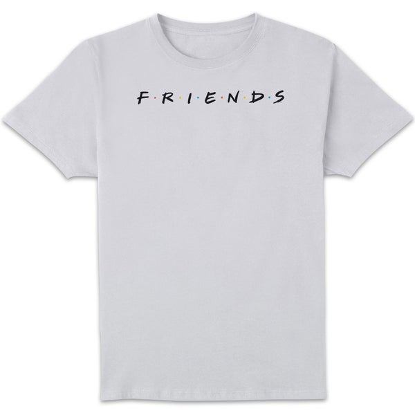 Friends Men's Text Logo T-Shirt - Black Large, Officially Licensed TV Show Graphic Tee