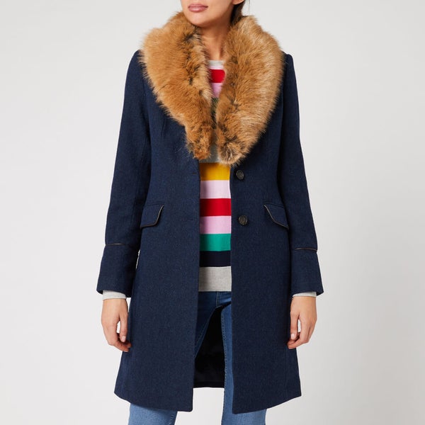 Joules long tweed coat online