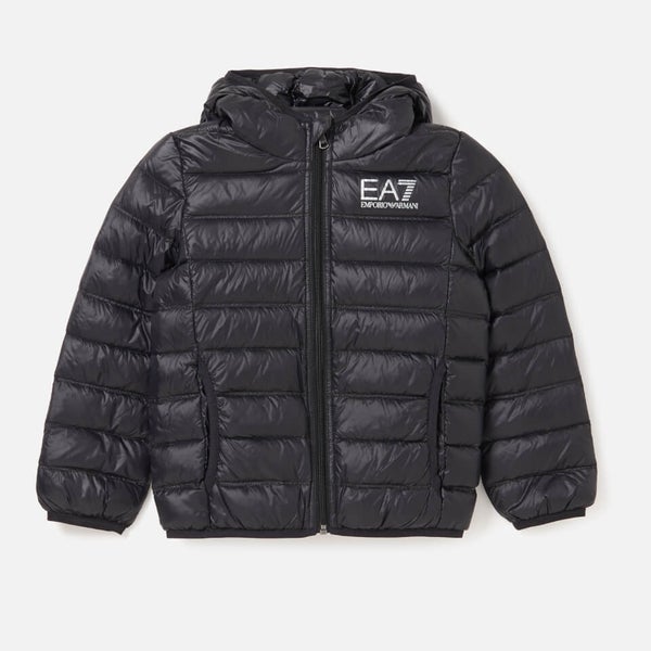 EA7 Boys Sporty Core Identity Hooded Jacket Black