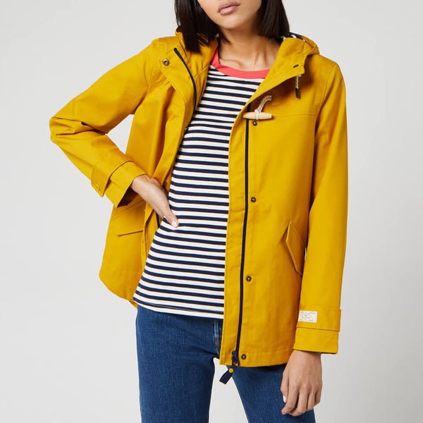 Joules antique gold waterproof coastline parka 2025
