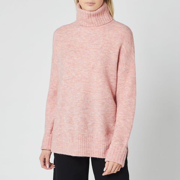 Whistles Women s Oversized Roll Neck Knitted Jumper Pale Pink