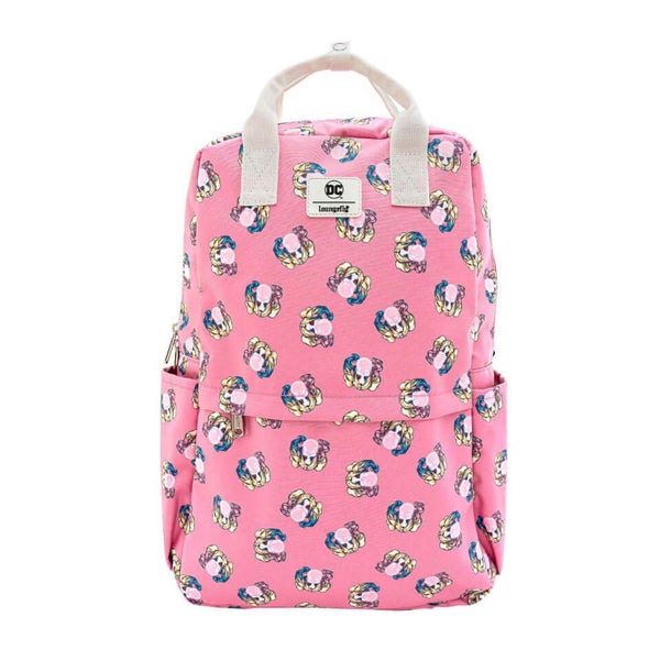 Loungefly DC Comics Harley Quinn Bubble Gum Nylon Square Backpack Merchandise Zavvi Ireland
