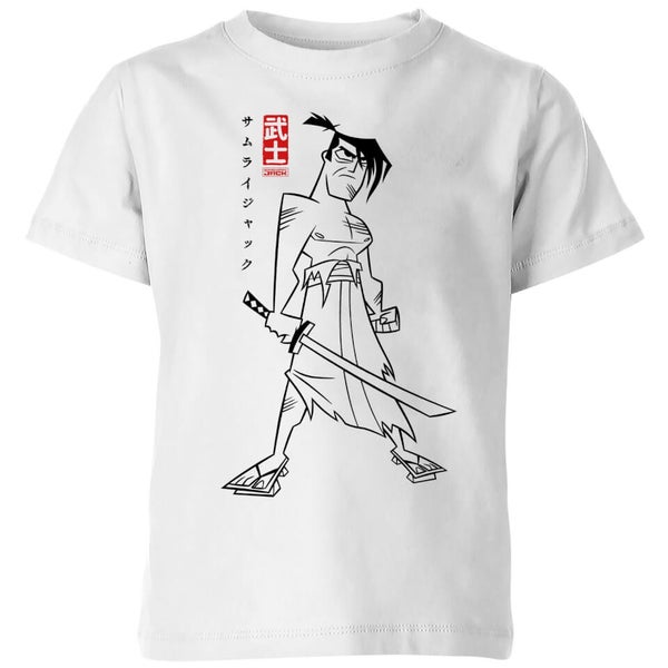 JACK WHITE Tシャツ XL 新品 Samurai Jack Kanji Kids' T-Shirt - White Clothing - Zavvi US