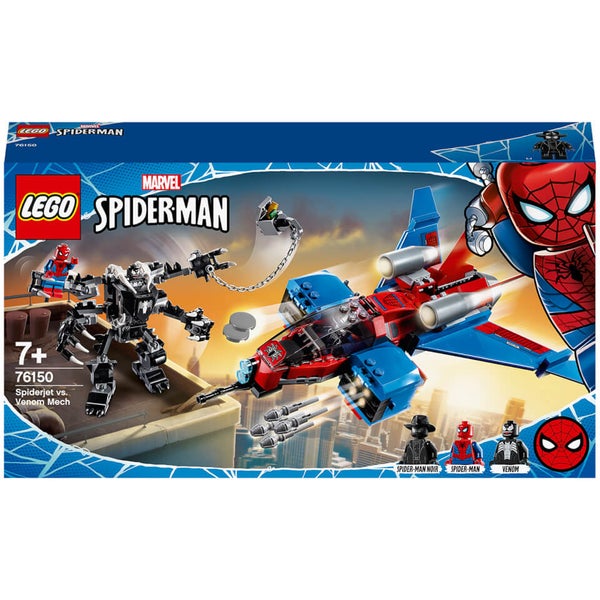 LEGO Marvel Spider-Man Jet vs. Venom Mech Playset (76150) Toys - Zavvi US