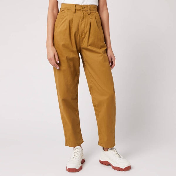 【KOOLOSET】Golden pleated balloon banding pants Levi's Women's Pleated Balloon Leg Jeans - Dull Gold Fine