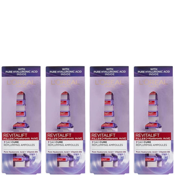 L'Oréal Paris Revitalift Filler Replumping Hyaluronic Acid Ampoules Monthly Pack - Exclusive