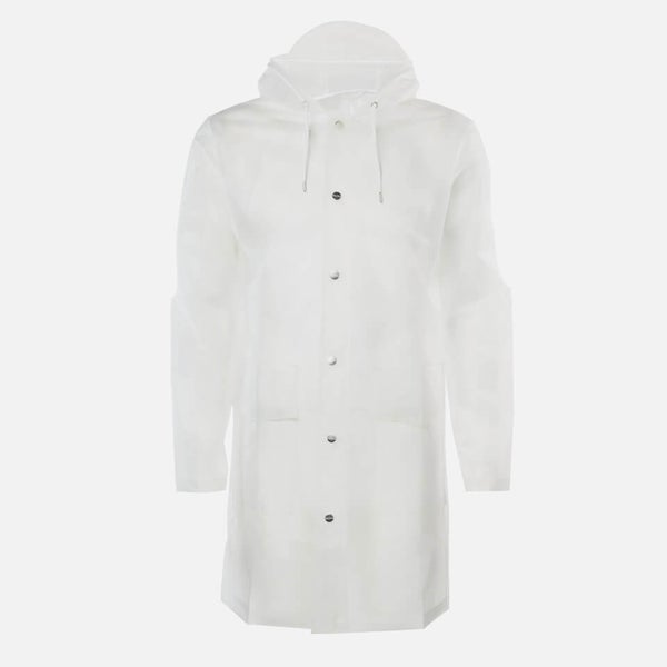 Rains hooded coat foggy black sales