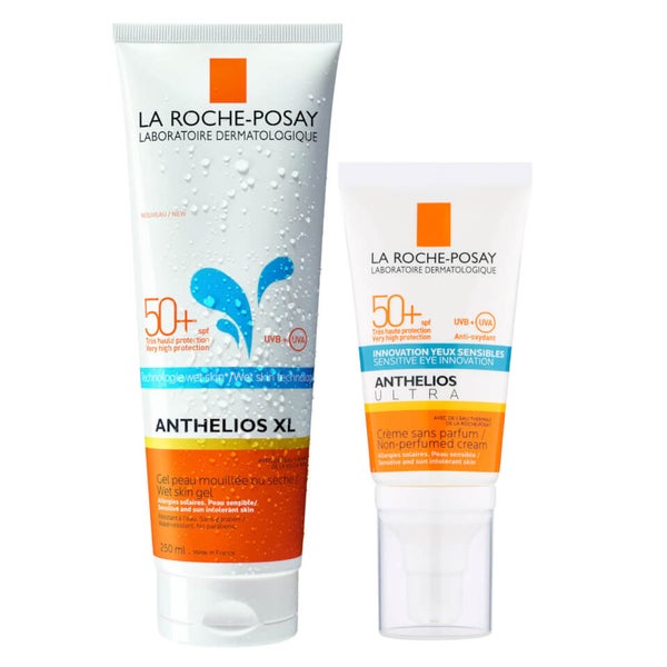 klasselærer Ansigt opad Tag ud La Roche-Posay Face and Body Sunscreen Set for Dry and Sensitive Skin