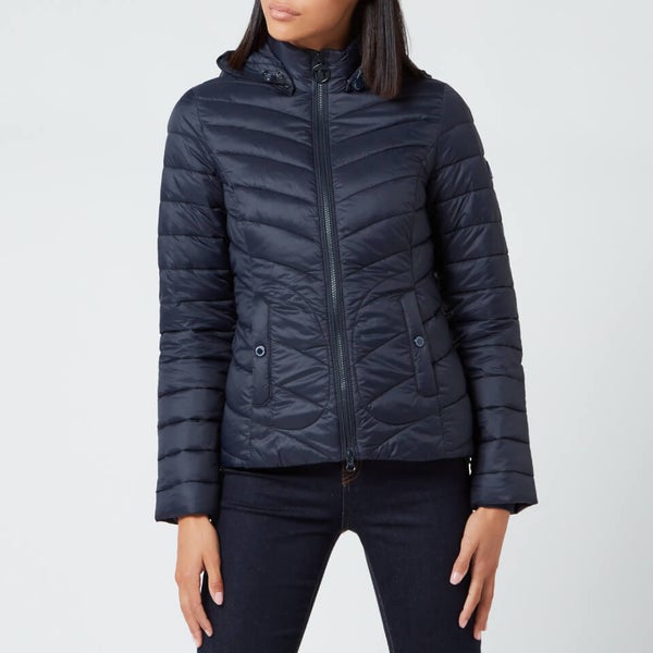 Barbour isobath quilted outlet hooded jacket navy