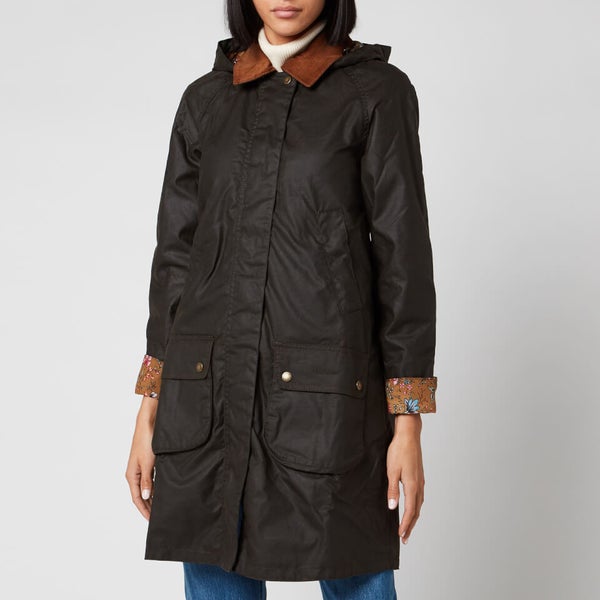 barbour laura ashley yews waxed cotton jacket