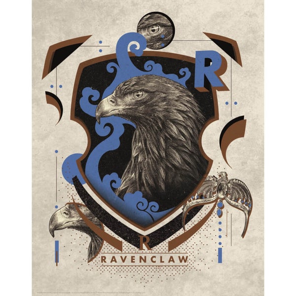 Ravenclaw Neon Crest' Poster, picture, metal print, paint by Wizarding  World