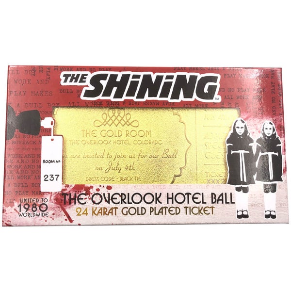 シャイニング オーバールックホテル ゴールドルーム チケット プレート The Shining Limited Edition 24k Gold Plated The Overlook