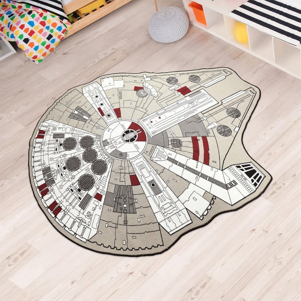 Star Wars Millennium Falcon Rug 59 Inch x 79 Inch Homeware Zavvi UK