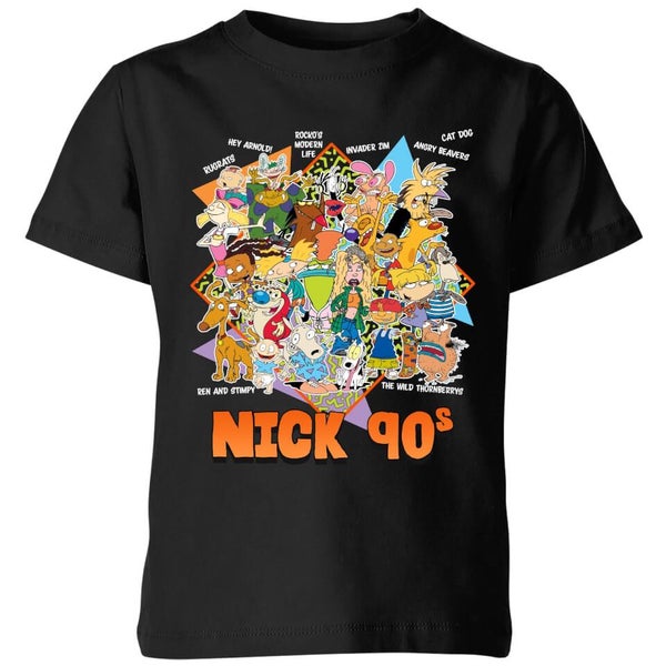 Nickelodeon Nostalgia Kids T Shirt Black Clothing Zavvi UK