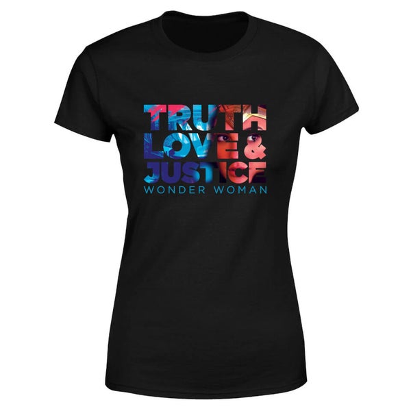 Wonder Woman Truth, Love And Justice Women’s T-Shirt – Black