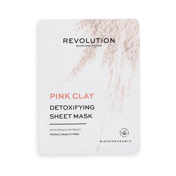 Revolution Skincare Biodegradable Detoxifying Pink Clay Sheet Mask Set (5 Pack) 1