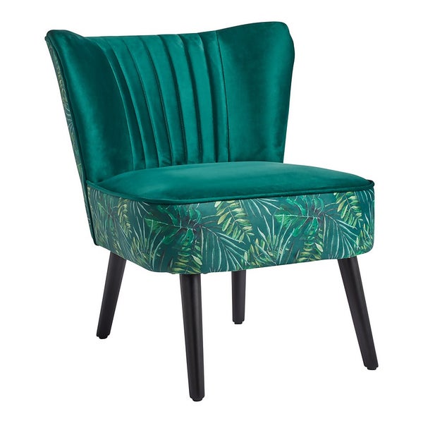 Homebase green shop velvet chair