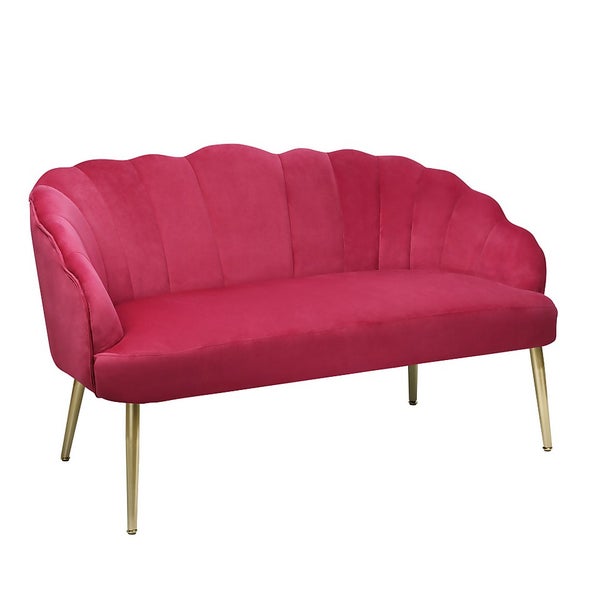 Sophia Scallop Occasional Sofa Cerise Homebase
