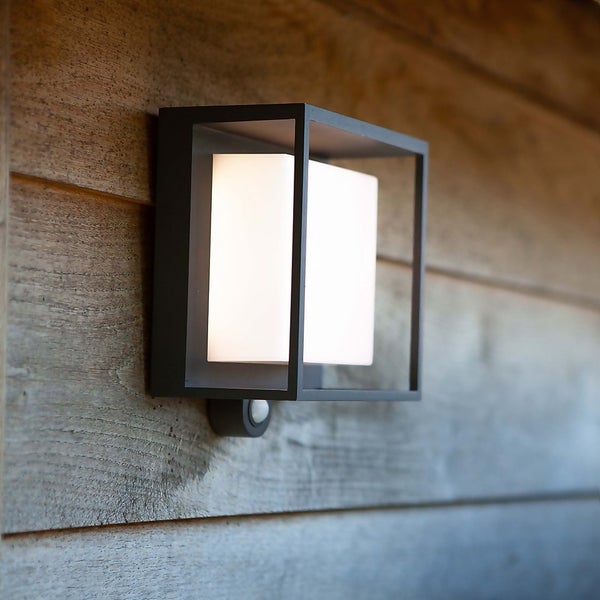 Lutec Curtis Solar LED Outdoor Wall Light Motion Sensor Homebase