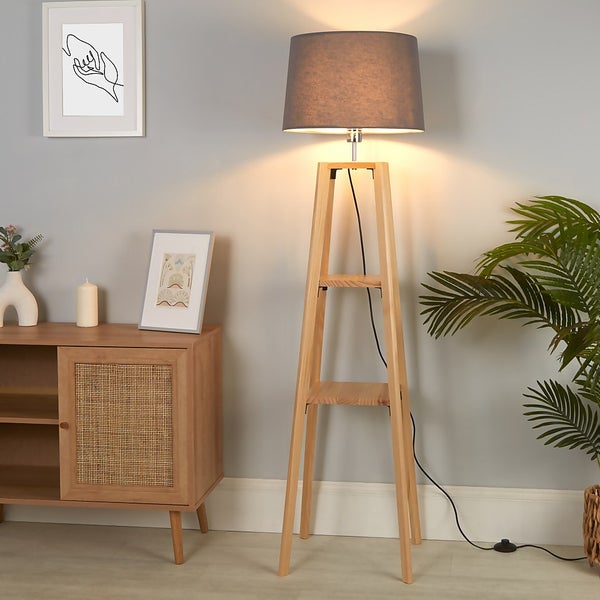 Plant Stand Floor Lamp