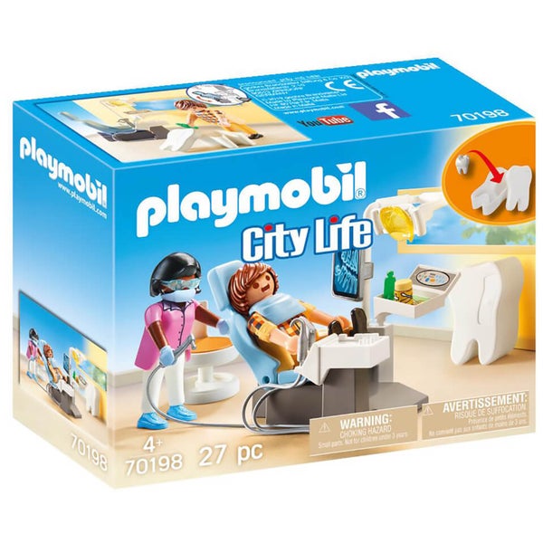 persoon schudden pakket Playmobil City Life Ziekenhuis Tandarts met Tanden Opbergdoos (70198) |  Zavvi.nl