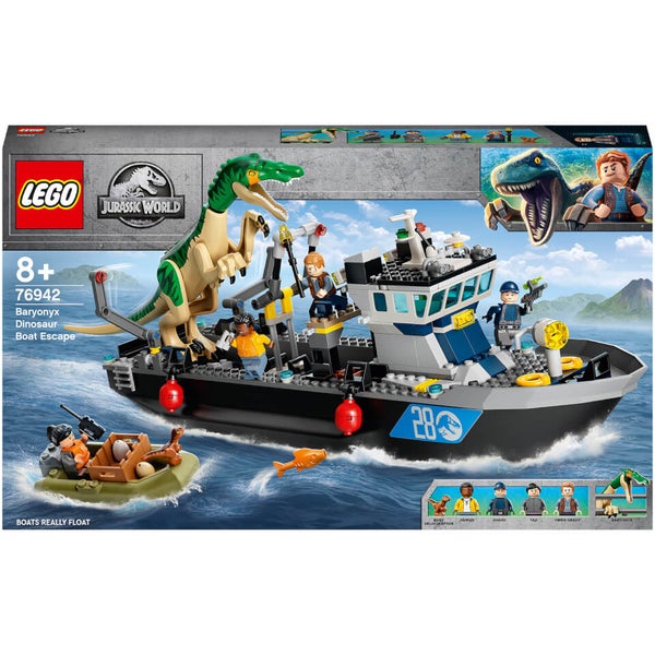 LEGO Jurassic World: Baryonyx Dinosaur Boat Escape Toy (76942) Toys - US