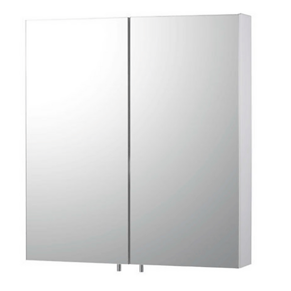 Stainless Steel Bathroom Cabinet Mirrored Double Door  B2R 