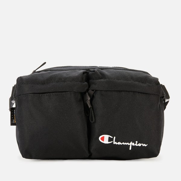 Champion Men s Double Zip Pocket Script Logo Belt Bag Black