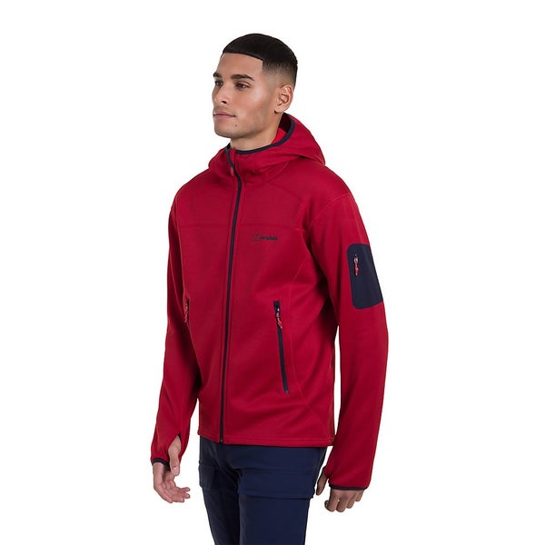 Men s Pravitale Mountain 2.0 Hooded Fleece in Red Berghaus