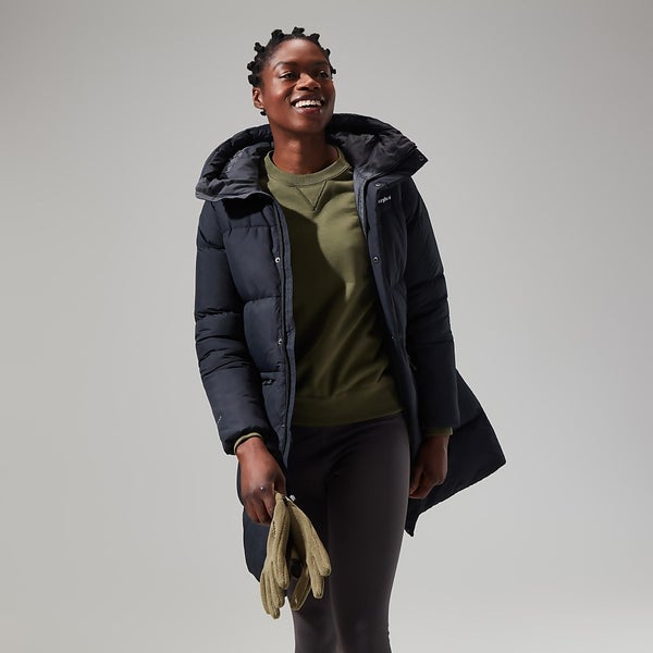 Women s Combust Reflect Long Jacket in Black Berghaus
