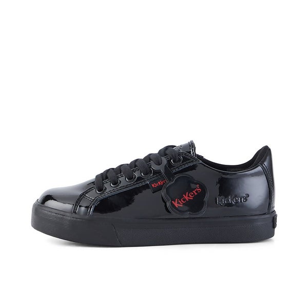 Junior Girls Tovni Lacer Patent Leather Black Kickers