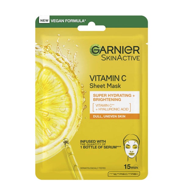 Garnier SkinActive Moisture Bomb Masque tissu à la vitamine C 28g