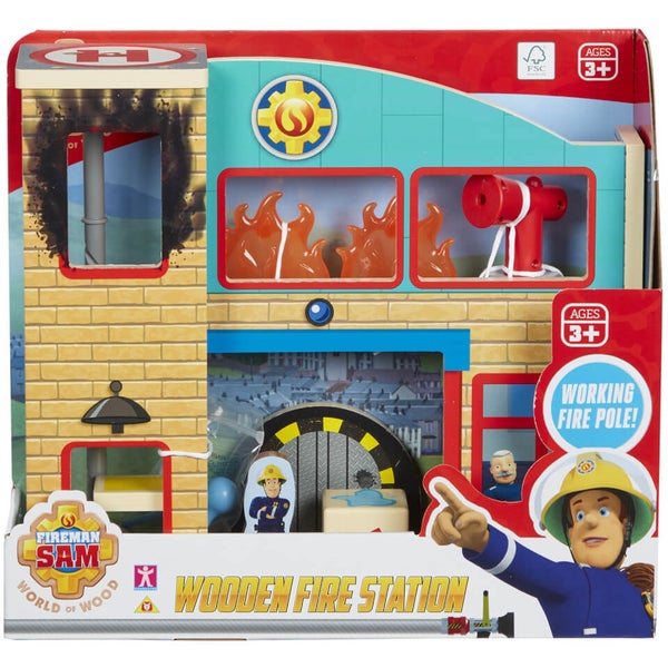 Fireman Sam Wooden Fire Station Toys Zavvi US