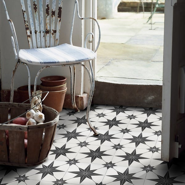 Country Living Starry Skies White Light Porcelain Floor & Wall Tile 1.42sqm pack - 450x450mm