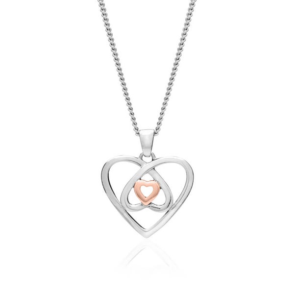 Rose Gold Celtic Heart Pendant 