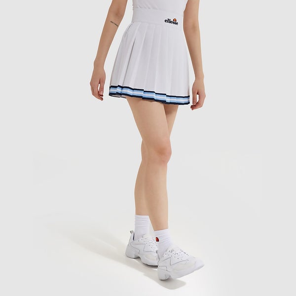 Ellesse Stiorra Skort Retro 70s Pleated Tennis Skirt in White