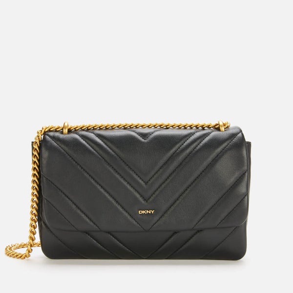 DKNY Women s Vivian Quilted Shoulder Bag Black TheHut